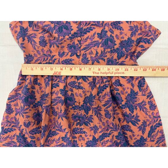 Universal Thread Floral Dress Tie Back Button Front Midi Pockets Cottagecore XS - Picture 6 of 11